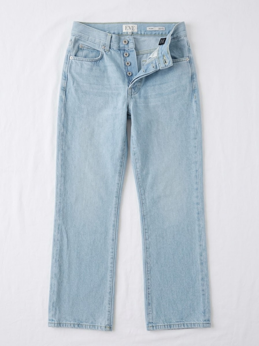 Eve Light Blue Flared Jeans with Button-Fly
